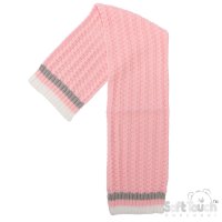 SC648-P: Pink Ribbed Scarf